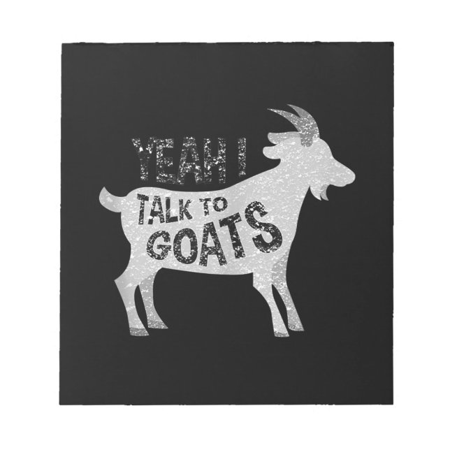 Goat Geschenke für Goat Lovers Funny Notizblock (Vorderseite)