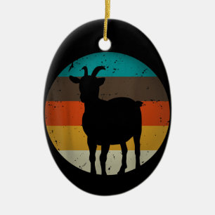 Goat Gift Vintage Retro Funny Dairy Farmer Animal Keramik Ornament