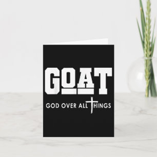 Goat God Over All Things Funny Jesus Christlich _1 Karte