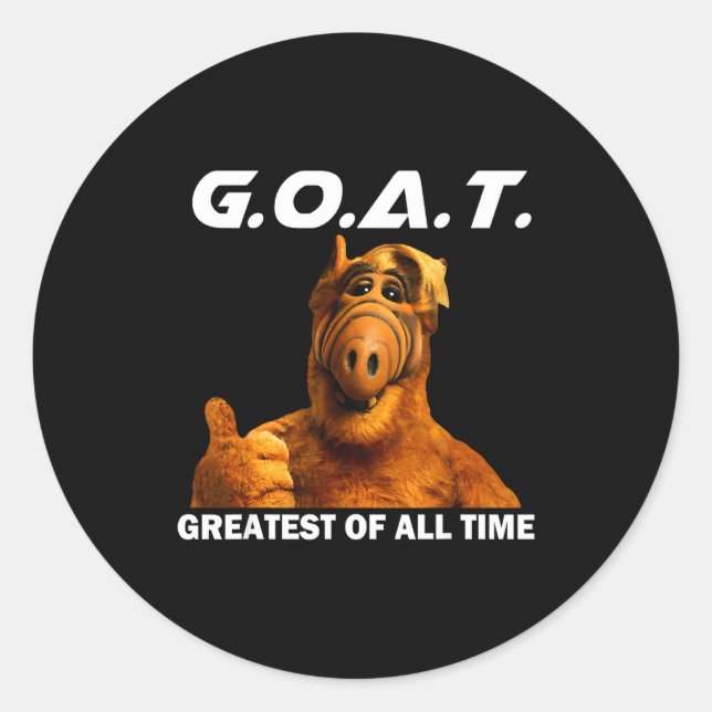 Goat Greatest Of All Time Funny Meme  Runder Aufkleber (Vorderseite)