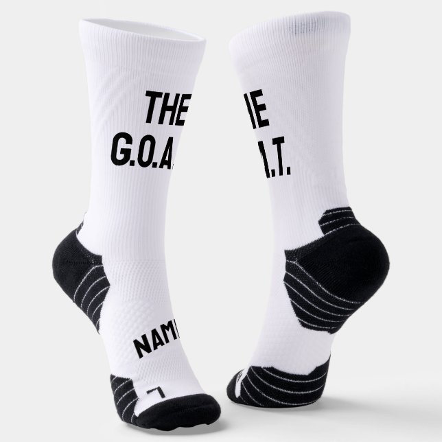 GOAT Greatest Of All Time funny personalized sport Socken (Gewinkelt)