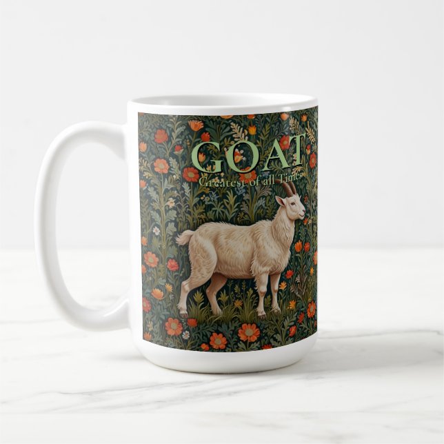 GOAT Größter aller Zeiten Kaffeetasse (Links)