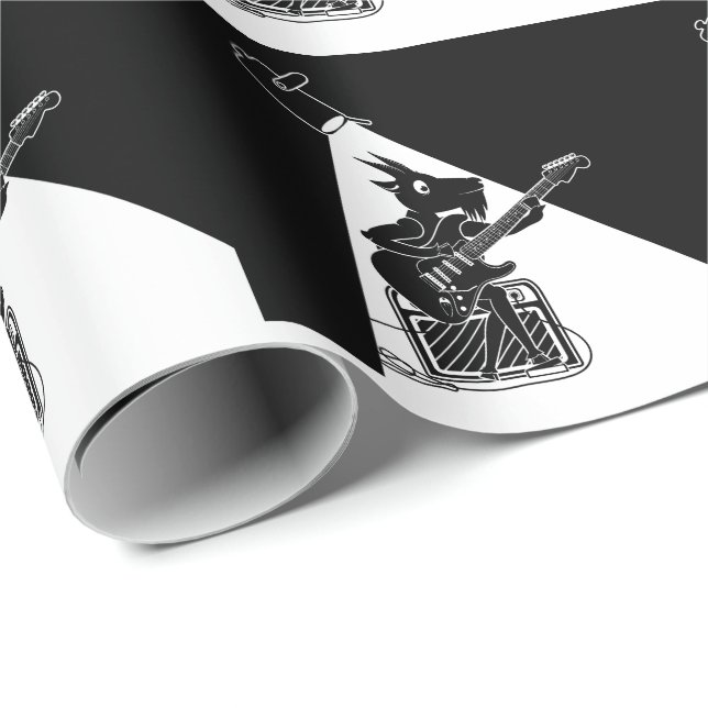 Goat Guitarist Geschenkpapier (Rolleneckpunkt)