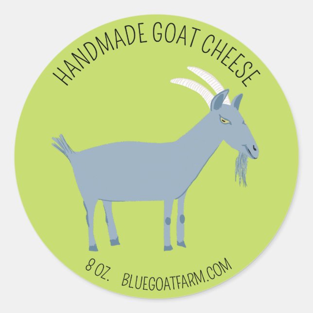 GOAT Handmade Geschenksoaps Loaps Käse CUSTOM Runder Aufkleber (Vorderseite)