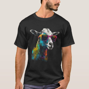Goat Lover Artwork Sonnenbrille Colorful Animal Mo T-Shirt