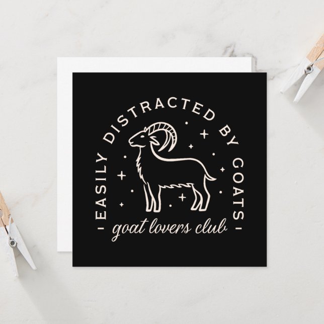 Goat Lover Club lustige Zitate (Vorderseite/Rückseite Beispiel)