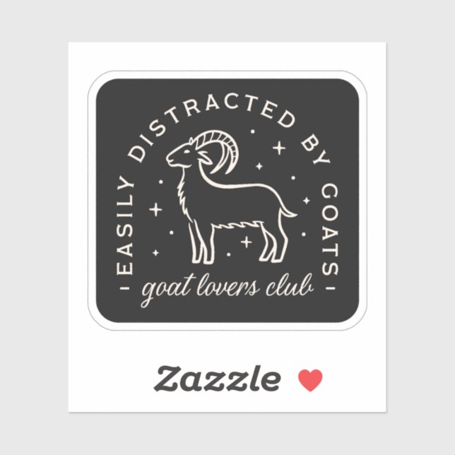 Goat Lover Club lustige Zitate Aufkleber (Blatt)