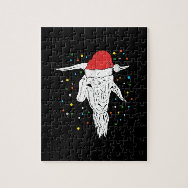 Goat Lover Weihnachtsfeiertage Puzzle (Vertikal)
