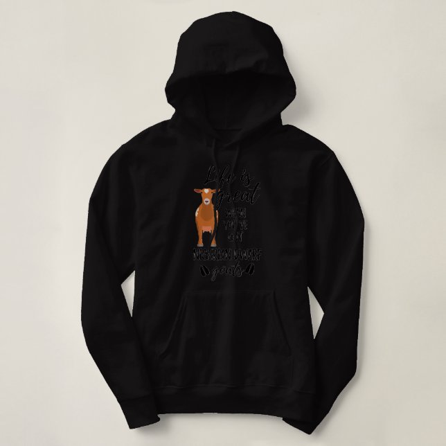 Goat Lovers Meme Pet Animal Pun Funny Nigerian Dwa Hoodie (Design vorne)