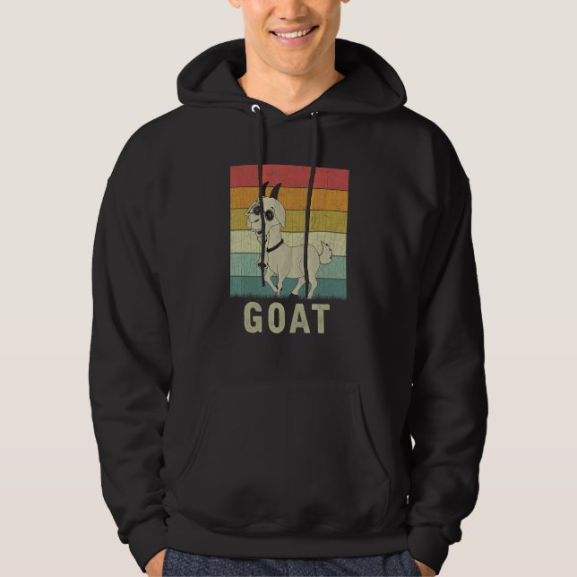 Goat  Men Women Goat Retro Hoodie (Vorderseite)