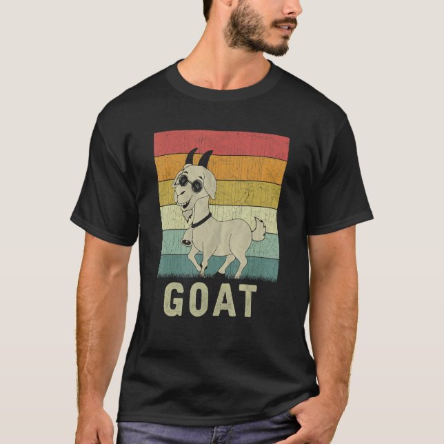 Goat  Men Women Goat Retro T-Shirt (Vorderseite)