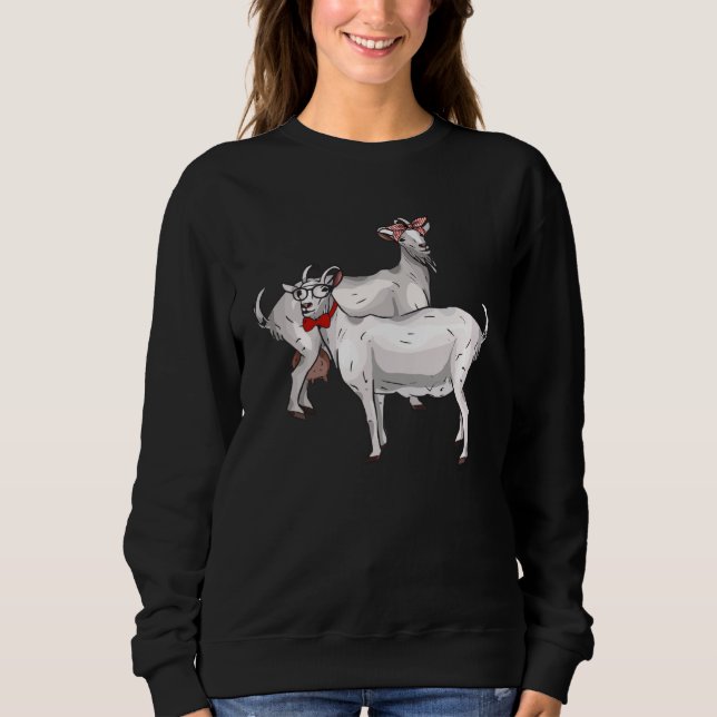 Goat Pair Goat Couple Goat Goat Farm Sweatshirt (Vorderseite)