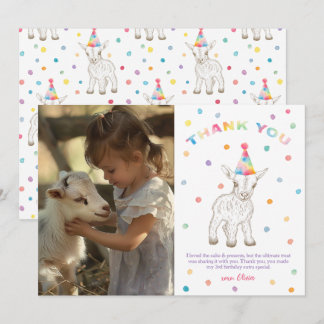 Goat Petting Zoo Geburtstag Danke Karte