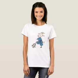Goat playing soccer in karate kimono T-Shirt