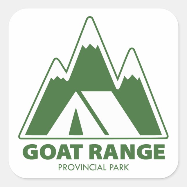 Goat Range Provincial Park Mountains Camping Quadratischer Aufkleber (Vorderseite)