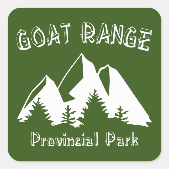 Goat Range Provincial Park Quadratischer Aufkleber (Vorderseite)