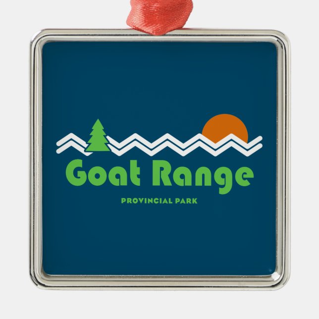 Goat Range Provincial Park Retro Ornament Aus Metall (Vorne)