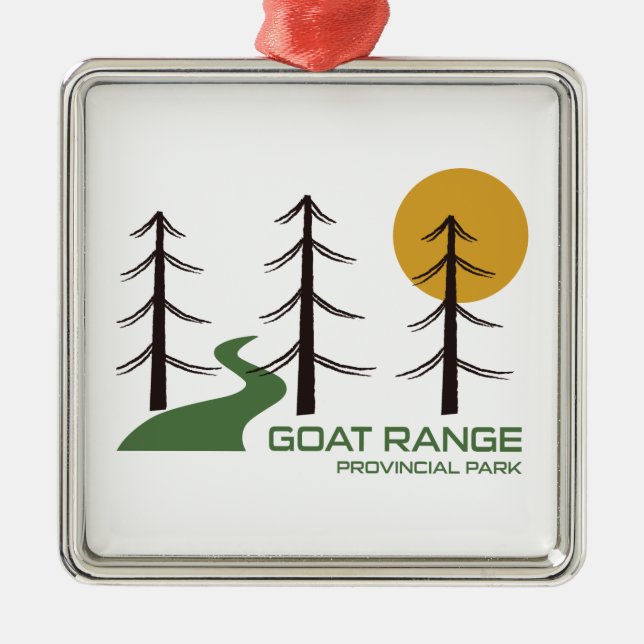 Goat Range Provincial Park Trail Ornament Aus Metall (Vorne)