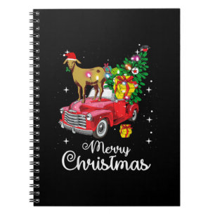 Goat Rides Red Car Weihnachten Notizblock