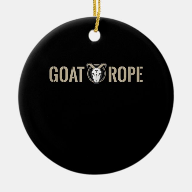Goat Rope Decoration Goat Gift Keramik Ornament (Vorne)