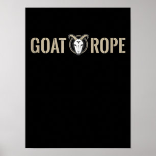 Goat Rope Decoration Goat Gift Poster