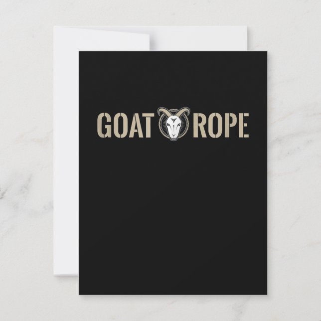 Goat Rope Dekoration Ziege Geschenk Einladung (Vorderseite)