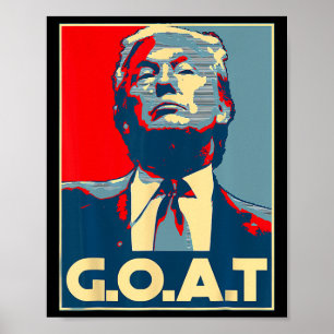 Goat Shirt Republican Conservative Gift Trump 2024 Poster