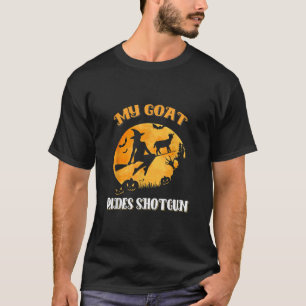 Goat Shotgun Beängstigend Halloween T-Shirt