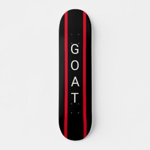 "GOAT" Skateboard, black and red, customizable Skateboard