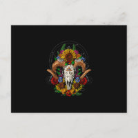 Goat Skull Psychedelic Sunblumen