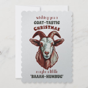 "Goat-Tastic Greetings: Ein 'Baah-Humbug' Weihnach Einladung