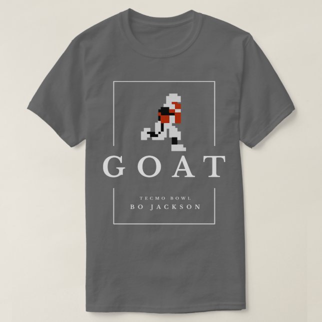GOAT Tecmo Bowl Bo Jackson T-Shirt (Design vorne)