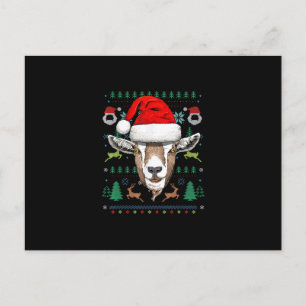 Goat Ugly Christmas Weihnachtsgeschenk Postkarte