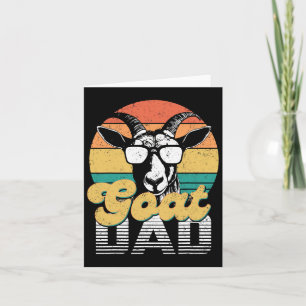 Goat Vater Best Goat Daddy Vintag Retro Funny Fath Karte