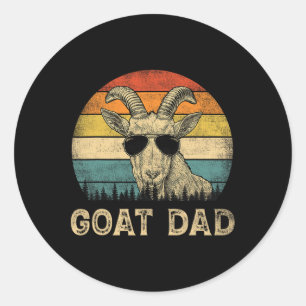 Goat Vater Goat Lovers Daddy Vatertag Runder Aufkleber