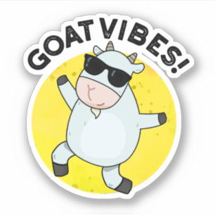 Goat Vibes Funny Good Vibes Animal Puff Aufkleber