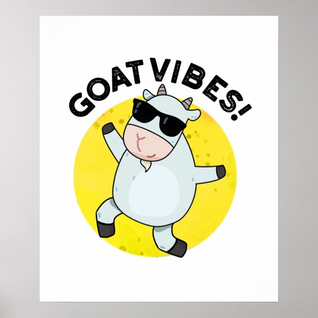 Goat Vibes Funny Good Vibes Animal Puff Poster (Vorne)