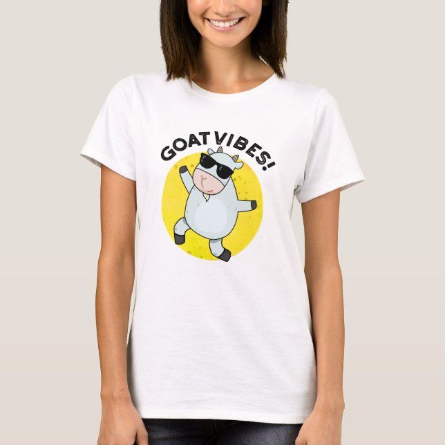 Goat Vibes Funny Good Vibes Animal Puff T-Shirt (Vorderseite)