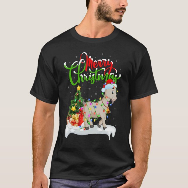 Goat   Xmas Decorations Santa Goat Christmas T-Shirt (Vorderseite)