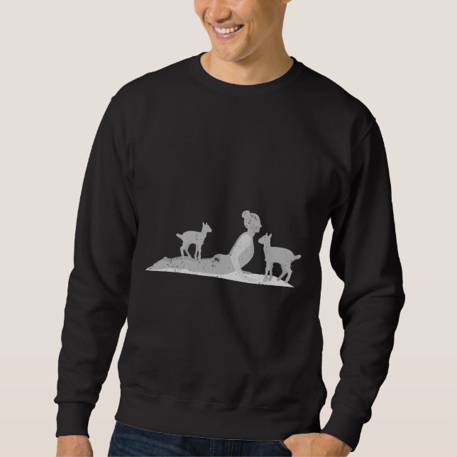 Goat Yoga Sweatshirt (Vorderseite)