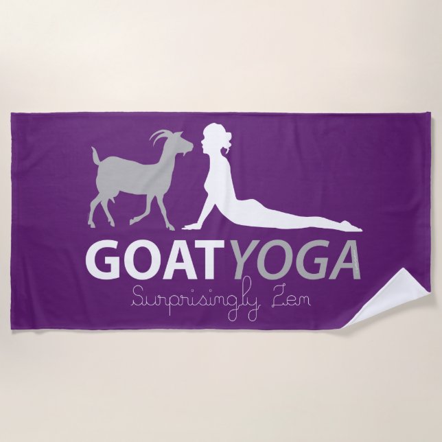 Goat Yoga Überraschend Zen Strandtuch (Vorderseite)