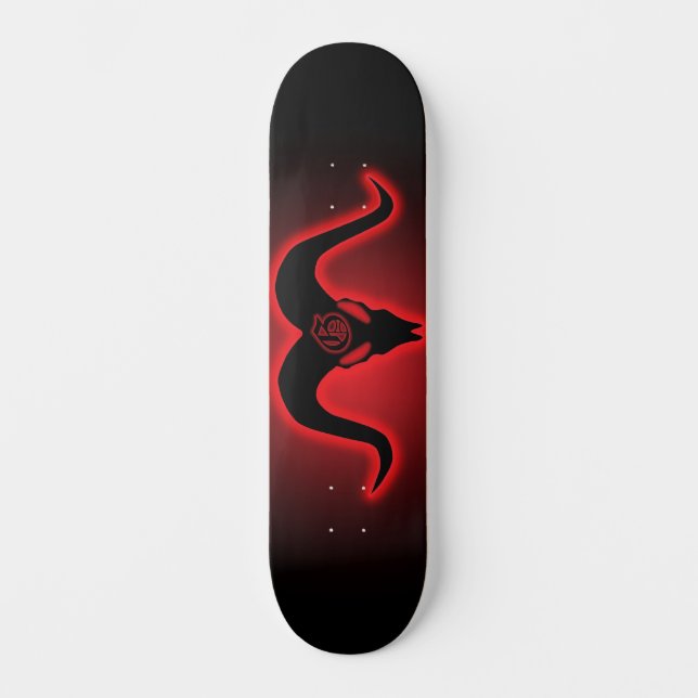 Goatamenties Goatskull Silhouette Skateboard (Vorderseite)