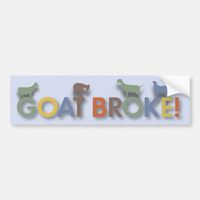 GOATBROKEBLUE.ai Autoaufkleber (Vorne)
