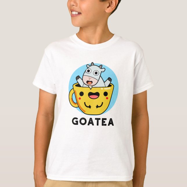 Goatea Funny Goat Tea Pun T-Shirt (Vorderseite)