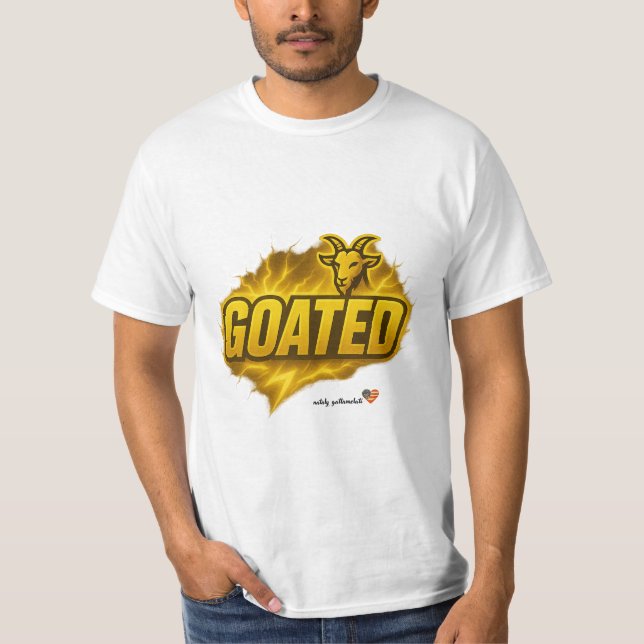 GOATED Power Graphic T-Shirt | Bold Lightning Moti (Vorderseite)