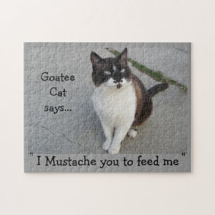 Goatee Cat Mustache Sie... Puzzle