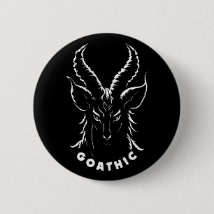 goathisch   Gothic Pun   Satanziege Button