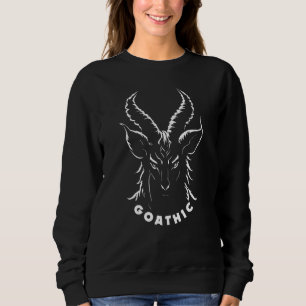 goathisch   Gothic Pun   Satanziege Sweatshirt