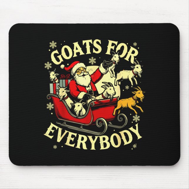 Goats For Everybody Santa Funny Christmas Goat Mom Mousepad (Vorne)
