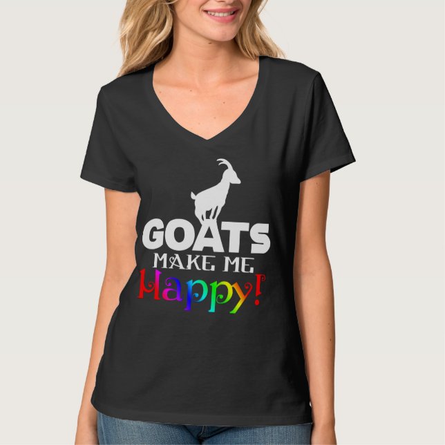 GOATS machen mich glücklich T-Shirt (Vorderseite)